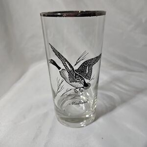 Vintage Federal Glass Highball From The Sportsman Series Mallard 5.5"